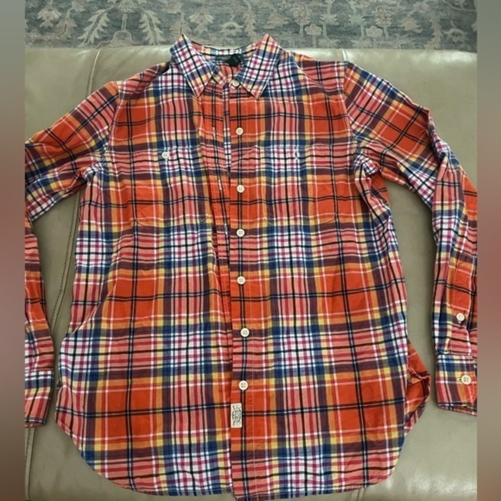 Ralph Lauren jeans womens plaid shirt‎ sz small